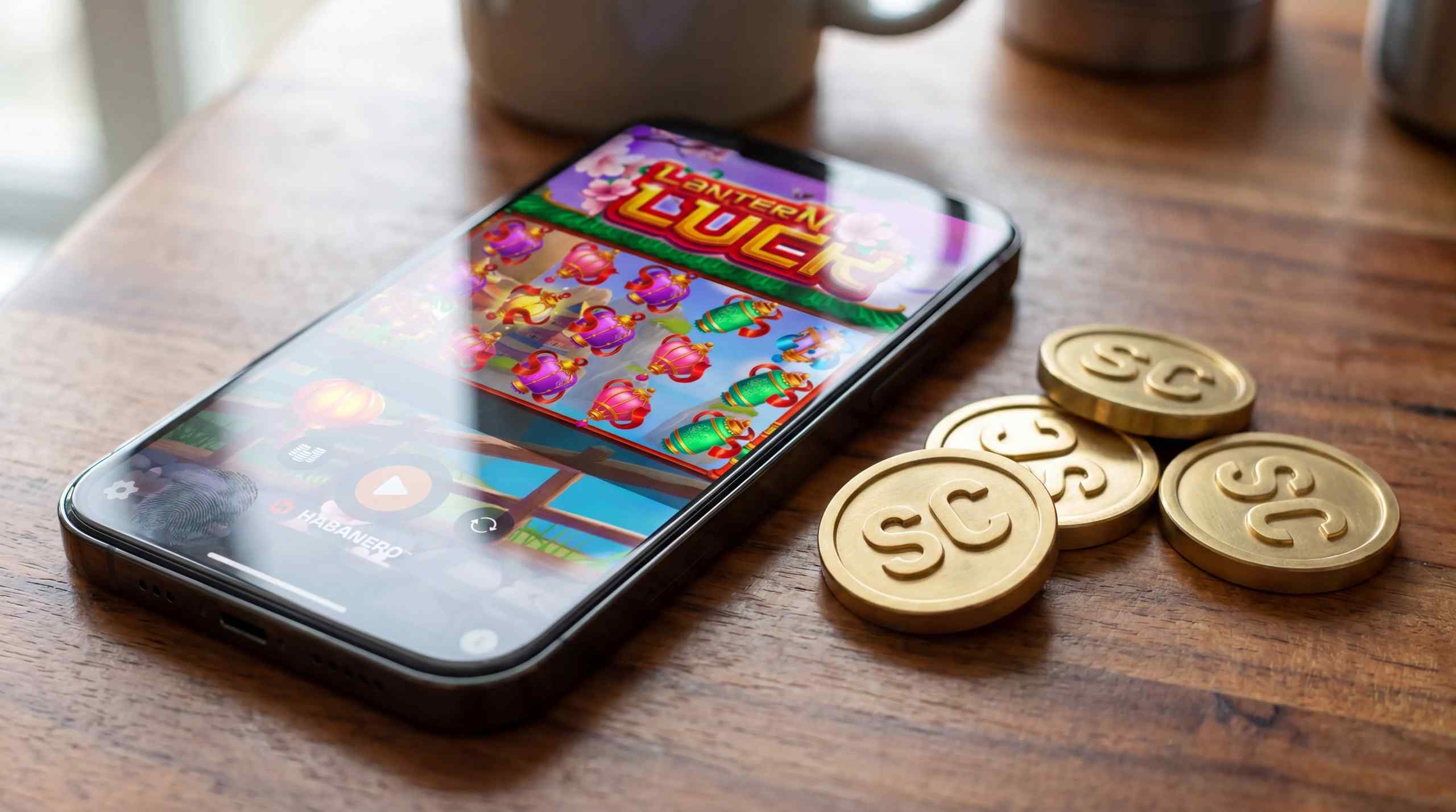 A sweeps casino app on mobile.